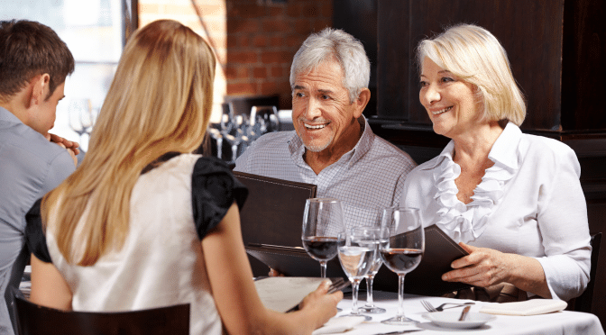 9. At the restaurant