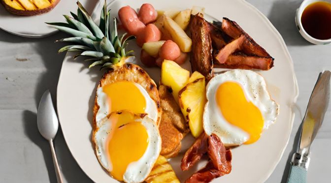 Adding pineapple to a full english breakfast