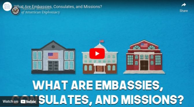 What are embassies, consulates, and missions?
