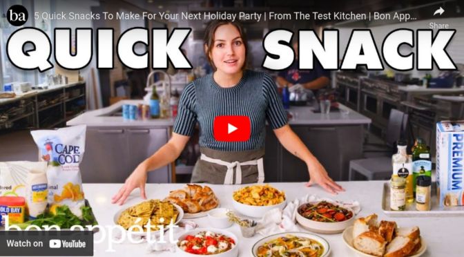 5 quick snacks to make for your next holiday party