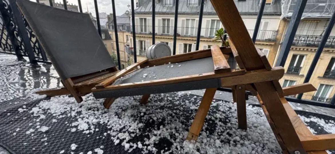 Severe hailstorm hits Paris after unseasonal spring heatwave