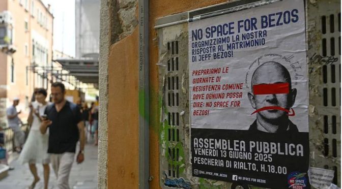 Jeff Bezos’ wedding sparks protests in Venice