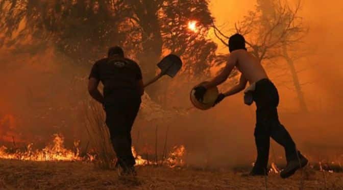 Wildfires rage in Greece and Turkey as extreme heat persists