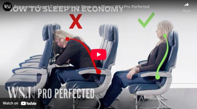 Ergonomics expert explains how to sleep on a plane