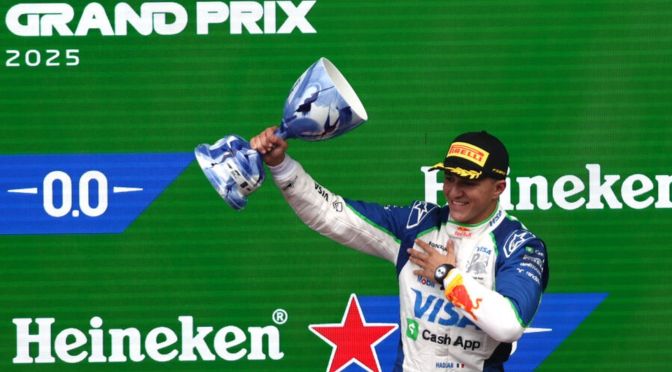Isack Hadjar earns first F1 podium