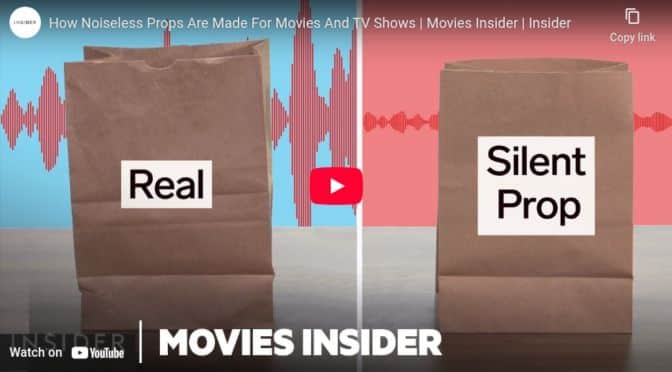 How noiseless props are made for movies and TV shows