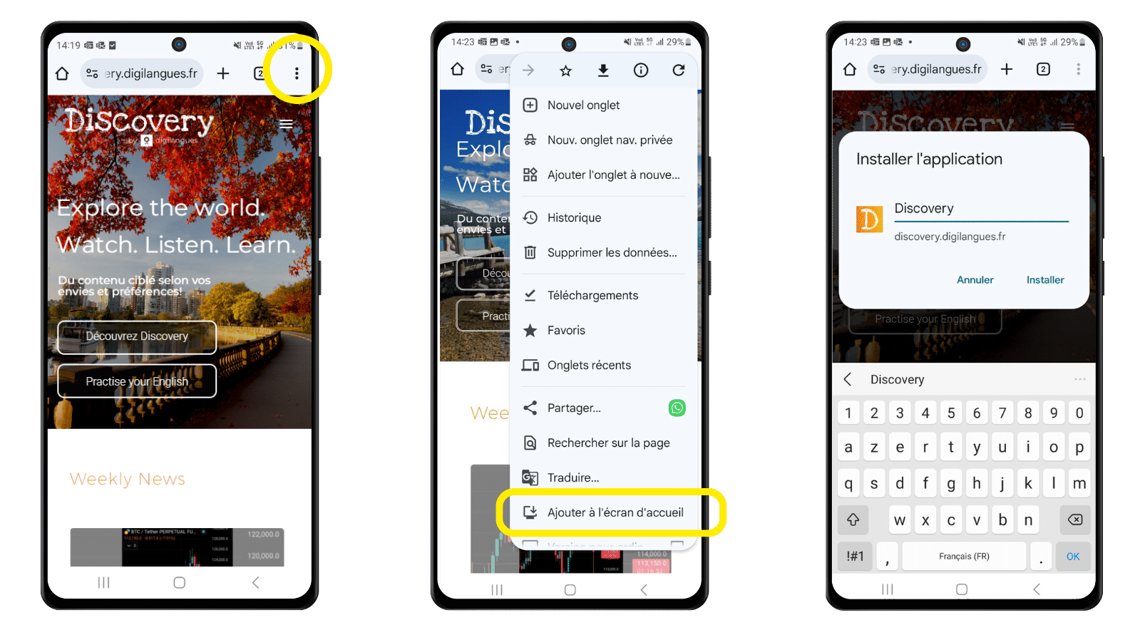 Tuto discovery android
