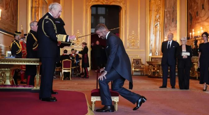 David Beckham knighted by King Charles