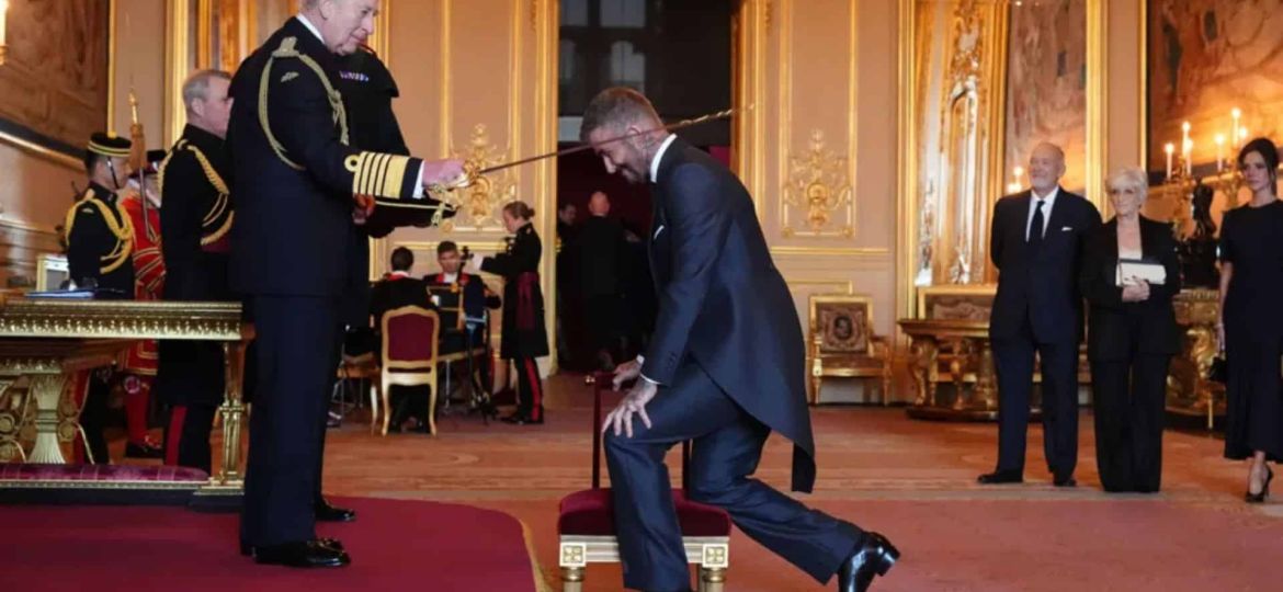 Sir David Beckham Football icon knighted by King Charles