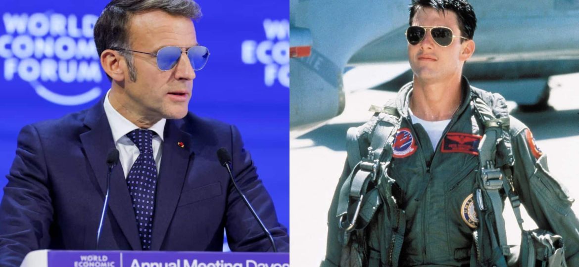 Macron’s aviator sunglasses spark online buzz during Davos speech on Greenland