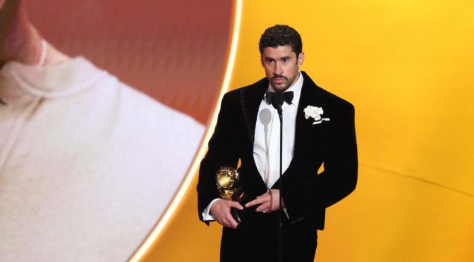 Bad Bunny makes Grammy history as first latin artist to win album of the year
