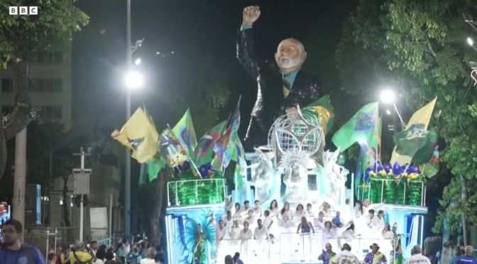 Giant tribute to President Lula opens Rio carnival
