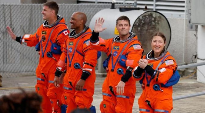 Artemis II Orion leaves earth orbit on first human lunar journey since 1972