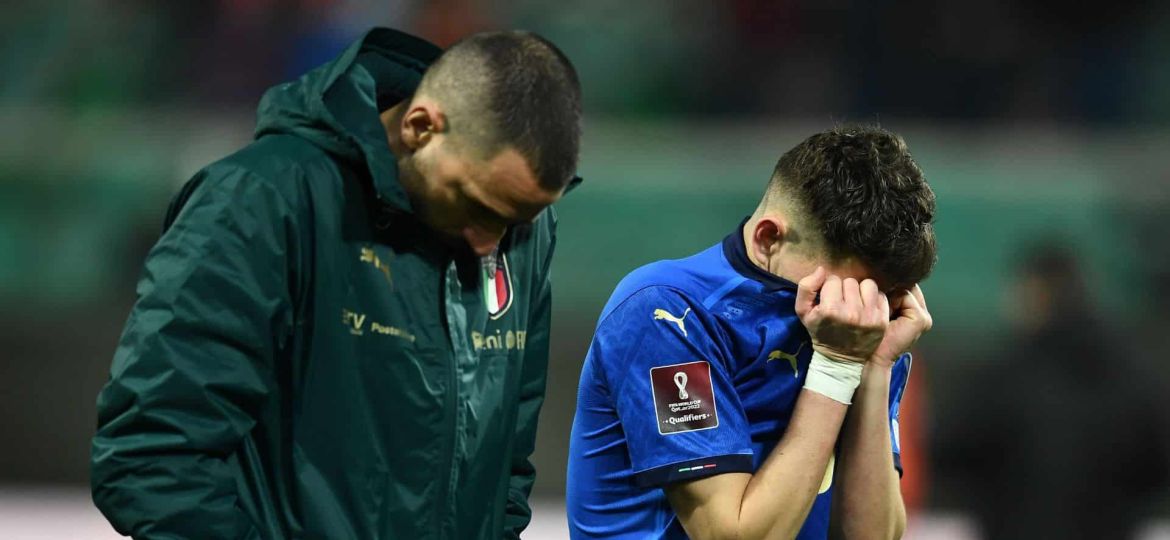 Italy fail to qualify for the World Cup for the third time in a row.