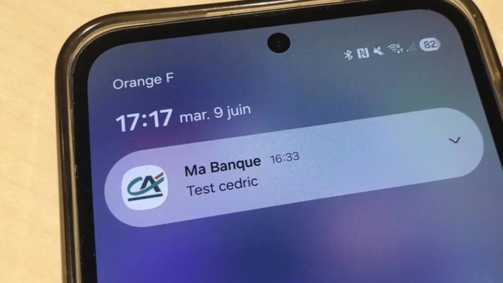 Unexpected “Test Cedric” Notification Disrupts Crédit Agricole Mobile Banking App