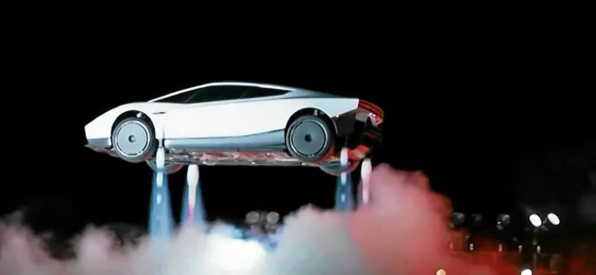 Elon Musk Unveils a Tesla Roadster That Can Fly