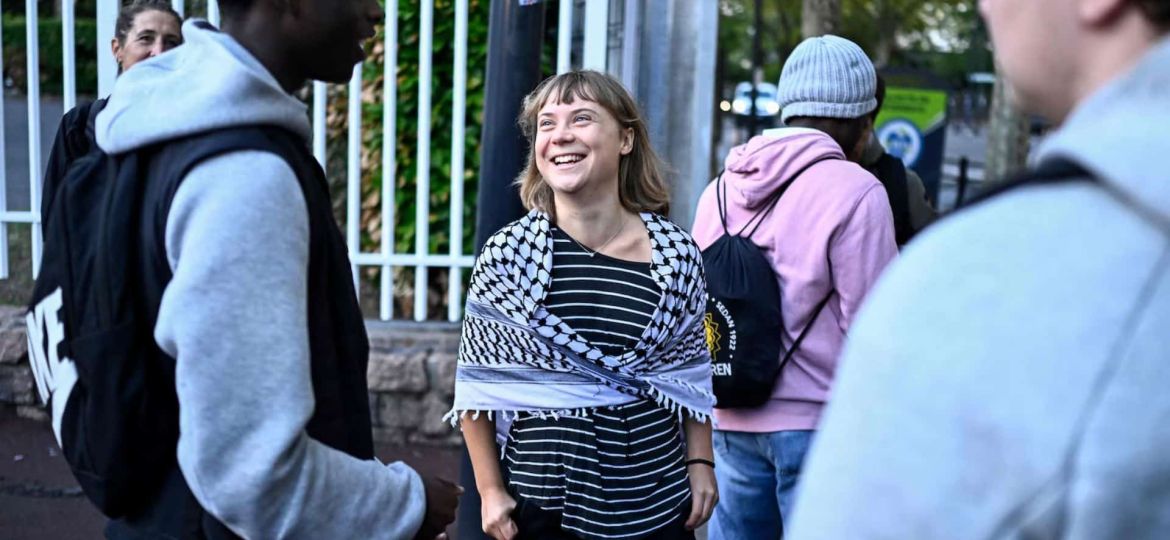 Greta Thunberg Joins French Students' Protest in Saint-Denis